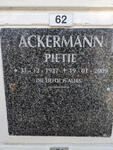 ACKERMANN Pietie 1927-2009