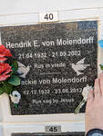 MOLENDORFF Hendrik E., von 1932-2002 & Jackie 1932-2012