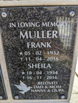 MULLER Frank 1932-2016 & Sheila 1934-2016