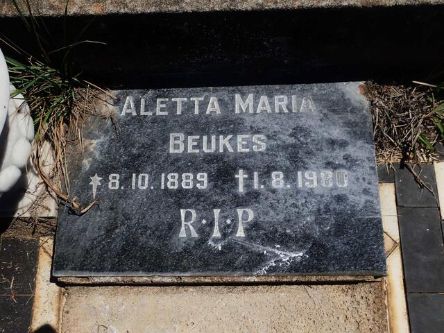 BEUKES Aletta Maria 1889-1980