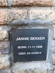 BEKKER Jannie 1936-2014