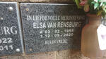 RENSBURG Elsa, van 1955-2020