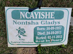 NCAYISHE Nontsha Gladys 1957-2013
