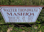 MASHIQA Walter Thondwana 1937-2012