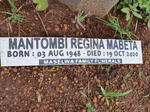 MANTOMBI Regina Mabeta 1948-2020