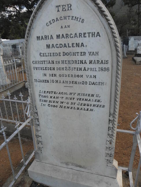 MARAIS Maria Margaretha Magdalena -1898
