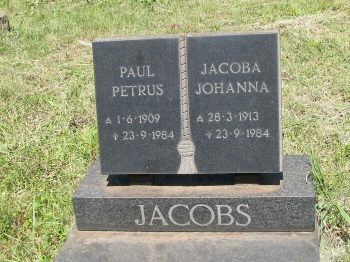 JACOBS Paul Petrus 1909-1984 & Jacoba Johanna 1913-1984