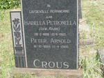 CROUS Peter Arnold 1884-1969 & Isabella Petronella RABIE 1888-1963