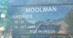 MOOLMAN Andries 1937-2009