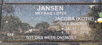 JANSEN Jacoba nee BUCKLE 1926-2010