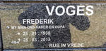 VOGES Frederik 1938-2013