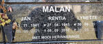 MALAN Jan 1941-2021 ::  MALAN Rentia 1945-2010 :: MALAN Lynette 197?-202?