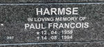 HARMSE Paul Francois 1959-1994
