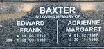 BAXTER Edward Frank 1916-1995 & Adrienne Margaret 1917-1998