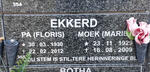 EKKERD Floris 1930-2012 & Marie 1929-2009