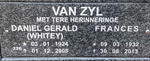 ZYL Daniel Gerald, van 1924-2008 & Frances 1932-2013