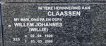 CLAASSEN Willem Johannes 1929-2008
