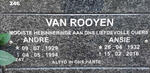 ROOYEN Andre, van 1929-1994 & Ansie 1932-2016