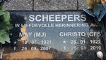 SCHEEPERS C.F.S. 1922-2010 & M.J. 1921-2007