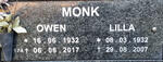 MONK Owen 1932-2017 & Lilla 1932-2007