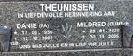 THEUNISSEN Danie 1956-2007 :: THEUNISSEN Mildred 1926-2006