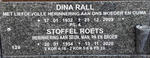 RALL Dina 1932-2009 :: ROETS Stoffel 1954-2020