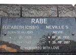 RABE Neville S. 1933-2007 & Elizabeth DE VILLIERS 1929-2003