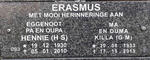 ERASMUS H.S. 1930-2010 & G.M. 1933-2013
