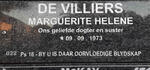 VILLIERS Marguerite Helene, de 1973-