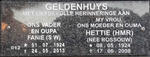 GELDENHUYS S.W. 1924-2013 & H.M.R. ROSSOUW 1924-2008
