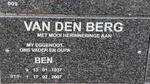 BERG Ben, van den 1937-2007