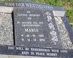 WESTHUIZEN Maria, van der 1962-2018