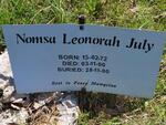 JULY Nomsa Leonorah 1972-2000