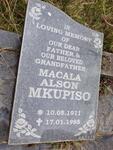 MKUPISO Macala Alson 1911-1985