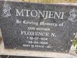 MTONJENI Florence N. 1914-1995