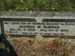 KLOPPER Jacobus M. 1920-1943