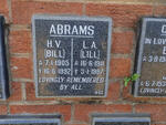 ABRAMS H.V. 1905-1992 & L.A. 1911-1987