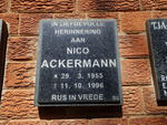 ACKERMANN Nico 1955-1996