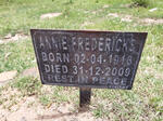 FREDERICKS Annie 1916-2009