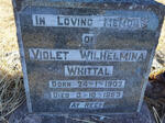 WHITTAL Violet Wilhelmina 1902-1953