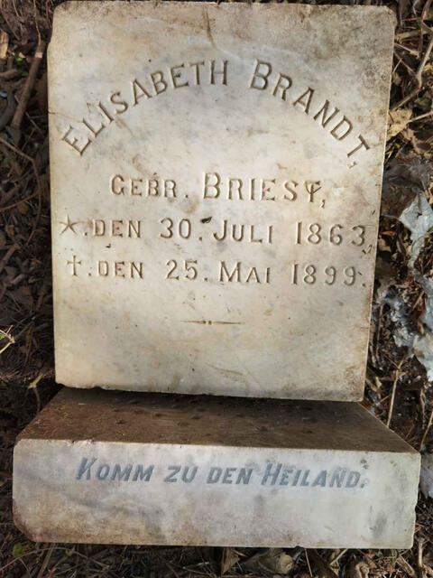 BRANDT Elisabeth nee BRIEST 1863-1899