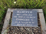 KLOPPER Cornelius C. 1951-1951