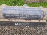 KLOPPER Andries H. 1883-1936 & Anna S.M. BOTHA 1885-1969