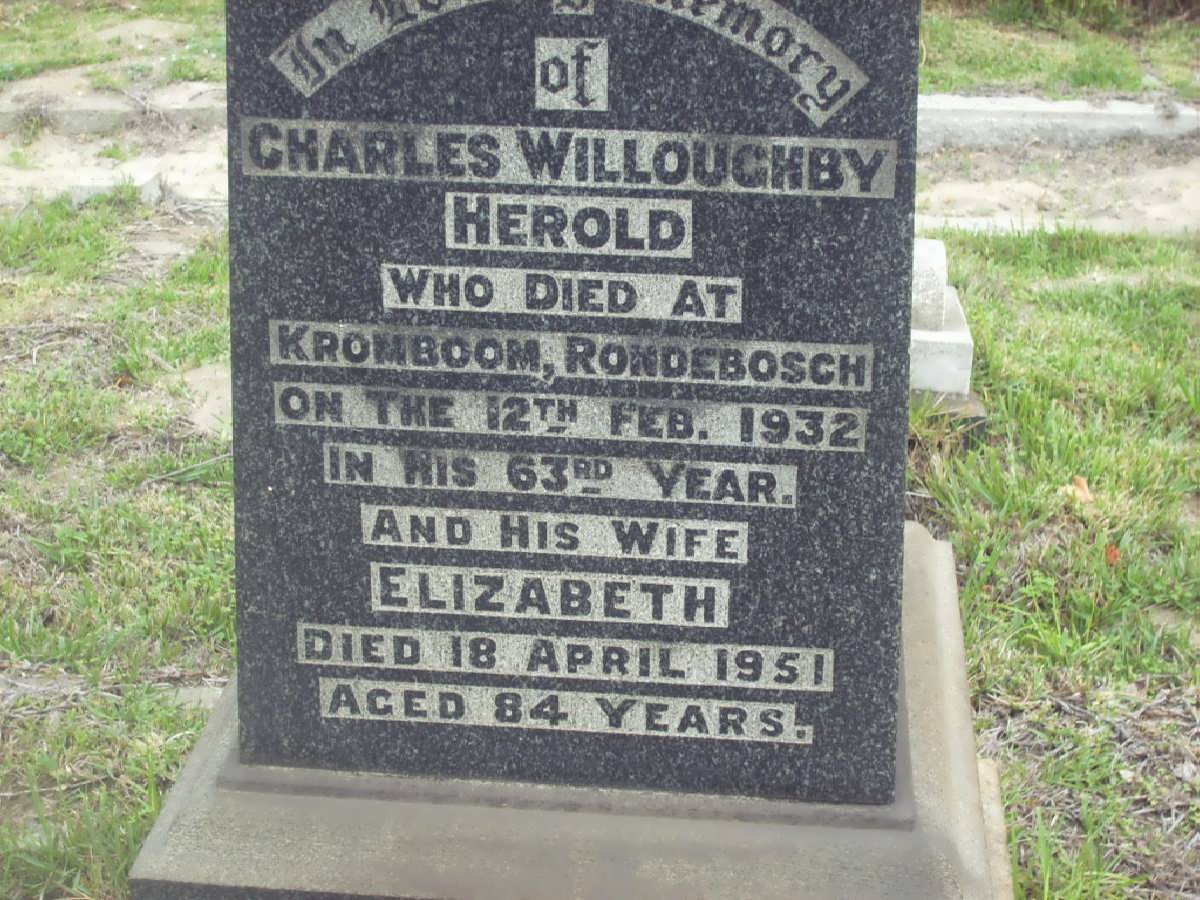 HEROLD Charles Willoughby -1932 & Elizabeth -1951