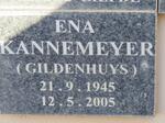KANNEMEYER Ena nee GILDENHUYS 1945-2005