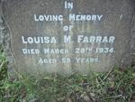 FARRAR Louisa M. -1934