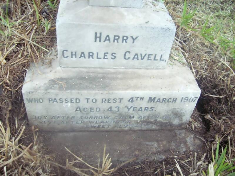 CAVELL Harry Charles -1907