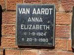 AARDT Anna Elizabeth, van 1924-1980