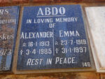 ABDO Alexander 1913-1985 & Emma 1919-1997