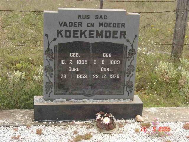 KOEKEMOER Vader 1898-1953 & Moeder 1889-1970